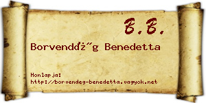 Borvendég Benedetta névjegykártya